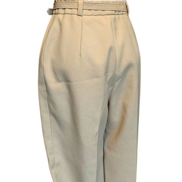 VTG 70s Sears Belted Wide Leg High Waisted Pants, Beige / Khaki Color, Size 25 - Picture 5 of 8